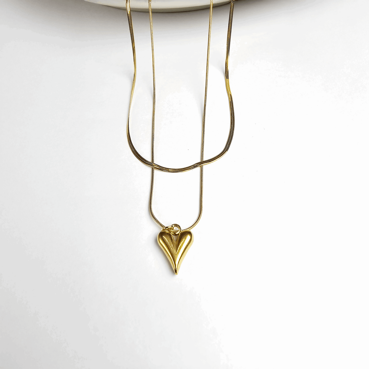 The Golden Heart Layered Necklace - Aagrah Jewels™