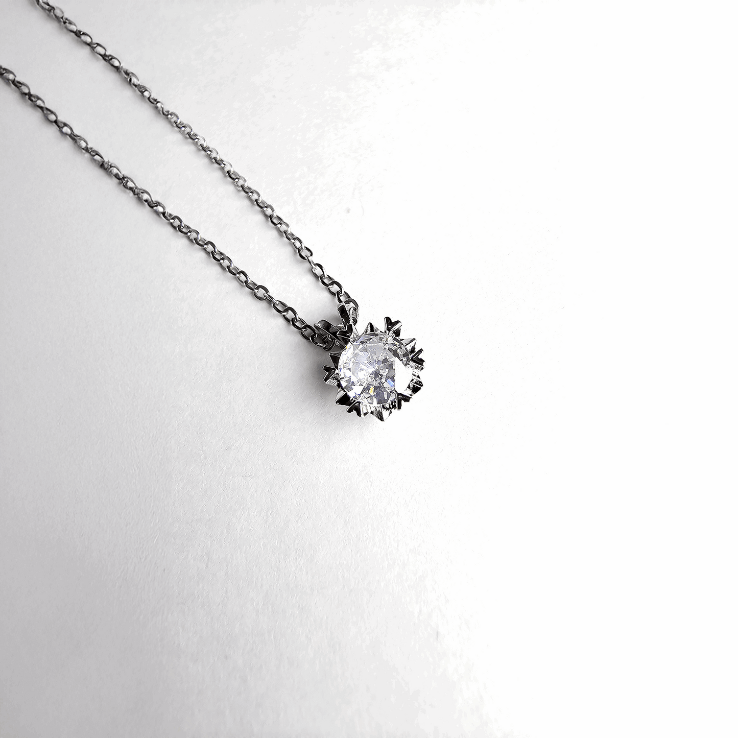 The Radiant Solitaire American Diamond Pendant - Aagrah Jewels™