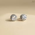 The Classic Round Halo Stud Earrings