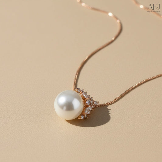 The Royal Pearl Crown Pendant Necklace