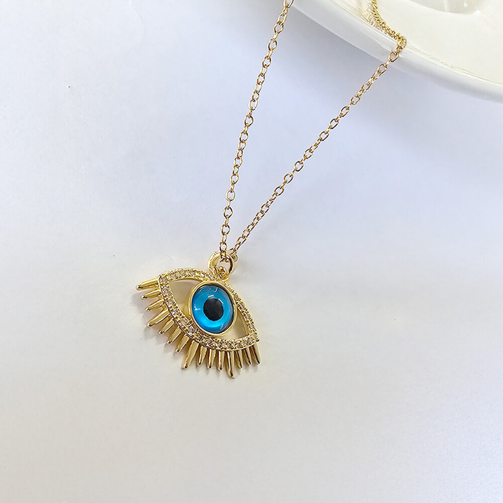 The Radiant Evil Eye Pendant Necklace
