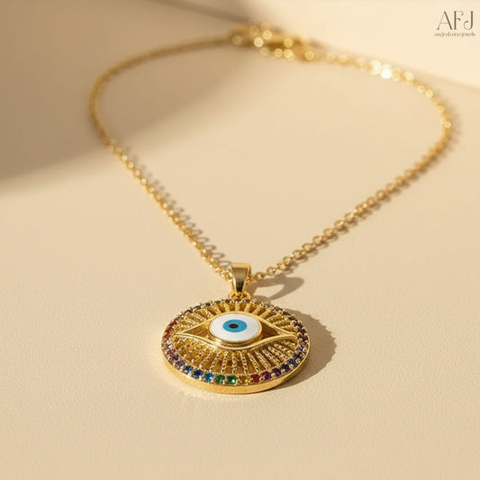 The Aura Evil Eye Pendant Necklace