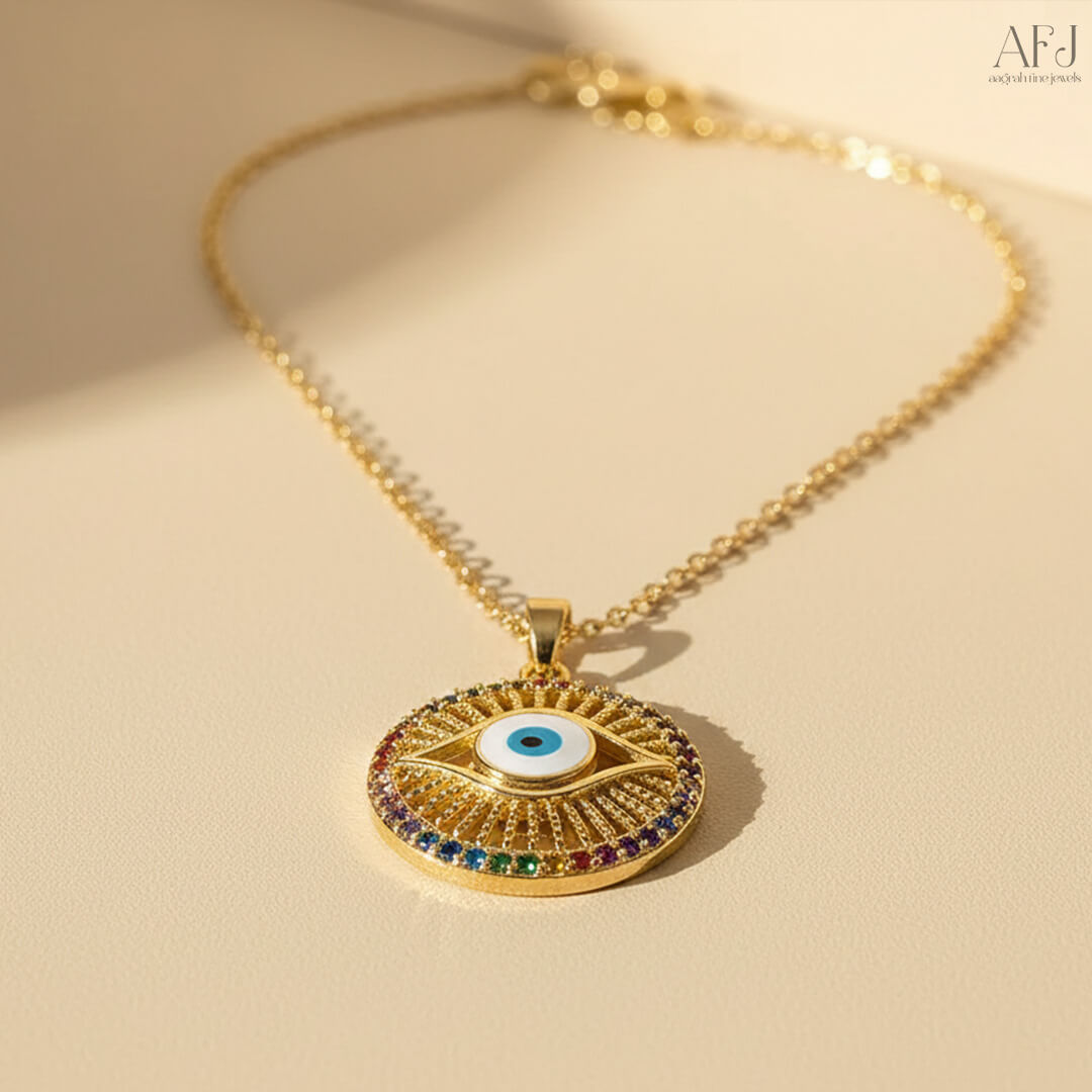 The Aura Evil Eye Pendant Necklace