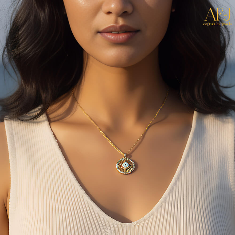 The Aura Evil Eye Pendant Necklace