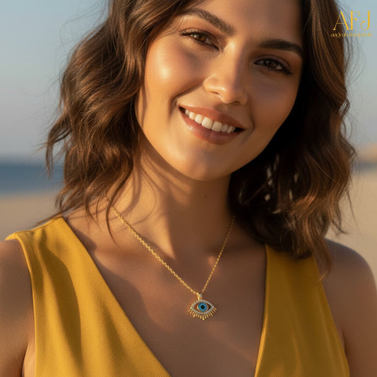 The Radiant Evil Eye Pendant Necklace
