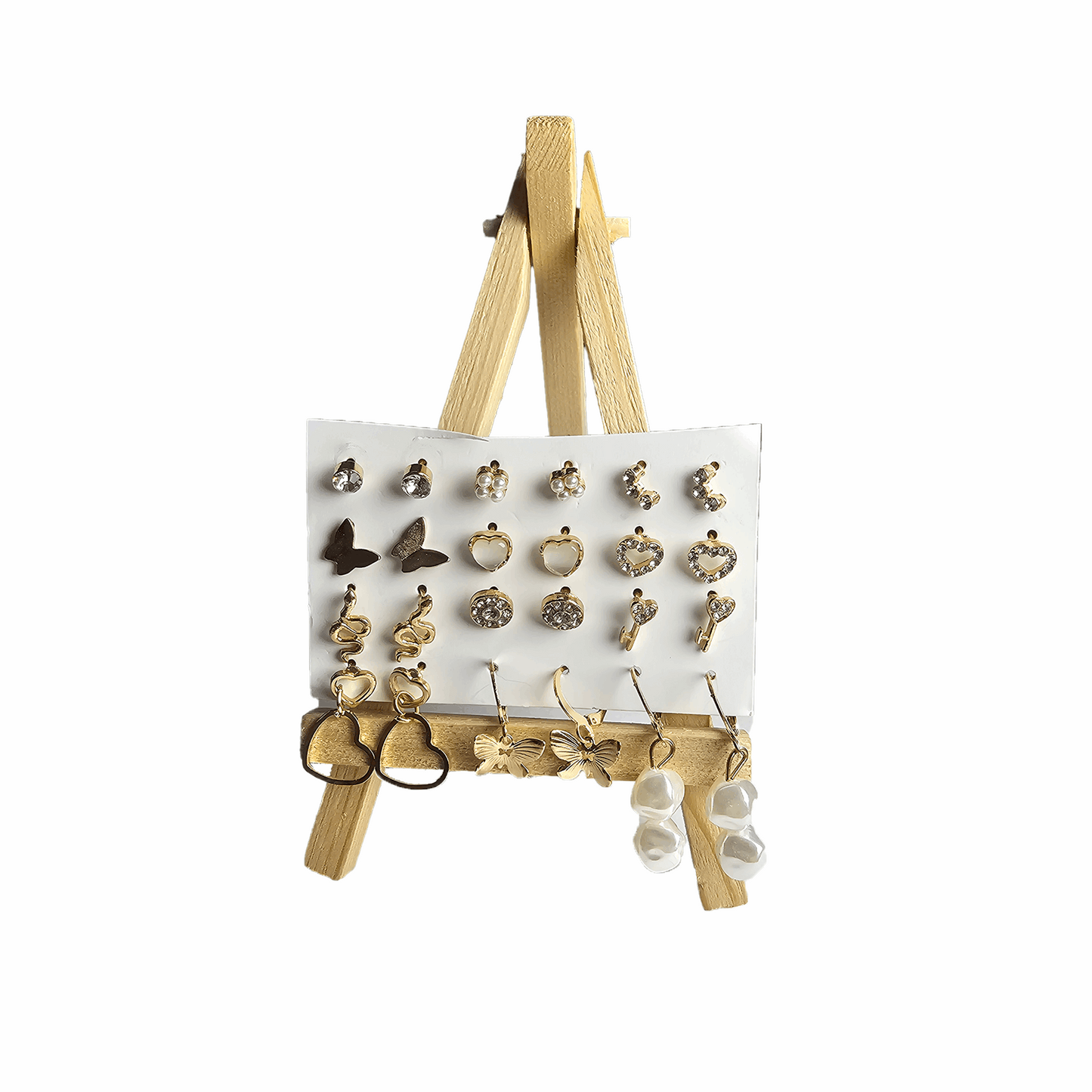 Gold-Plated Trendy Earrings Set (Pack of 12) - Aagrah Jewels™
