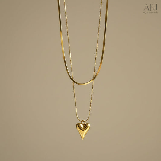 The Golden Heart Layered Necklace