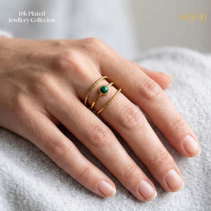 The Emerald Heart Adjustable Ring