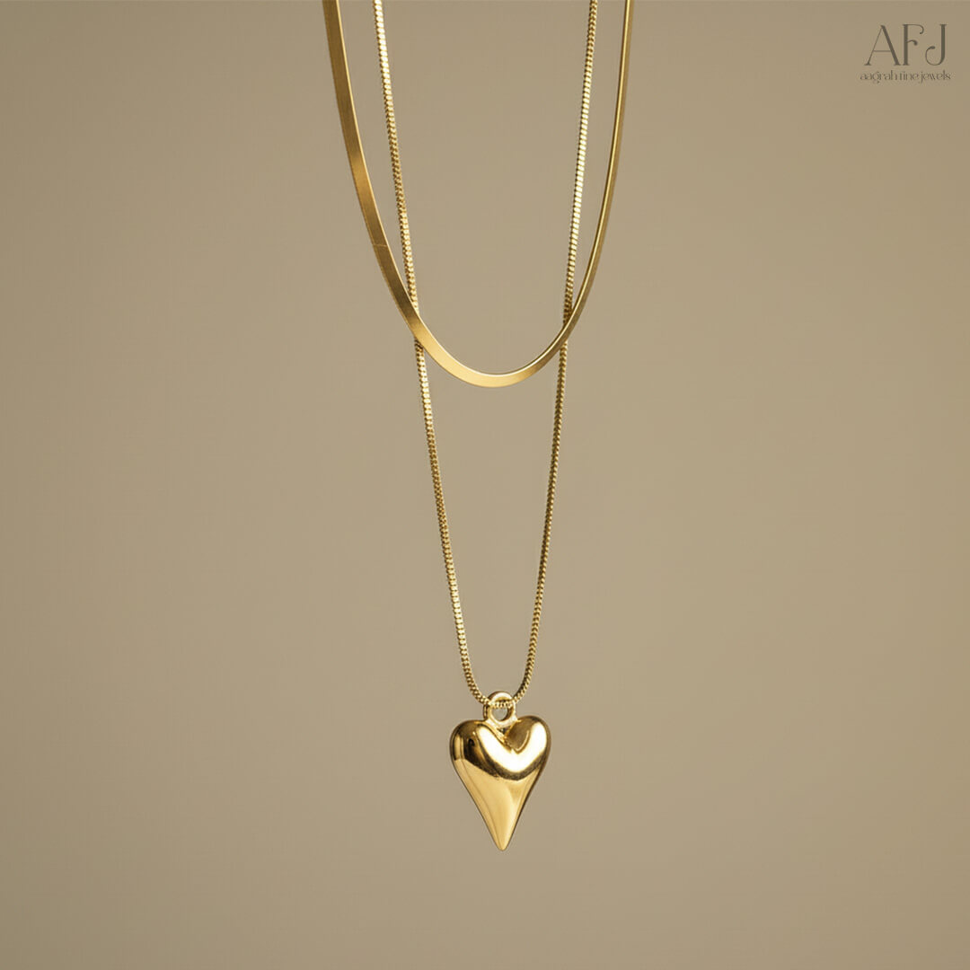 The Golden Heart Layered Necklace