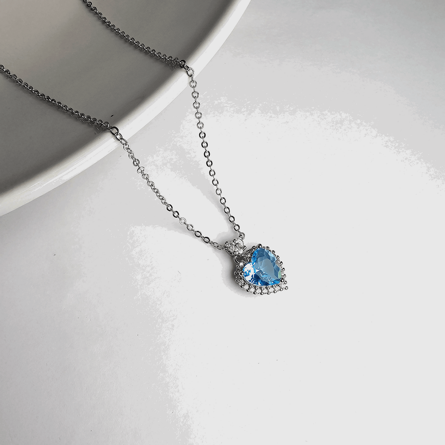The Enchanted Azure Blue Heart Jewellery Set - Aagrah Jewels™