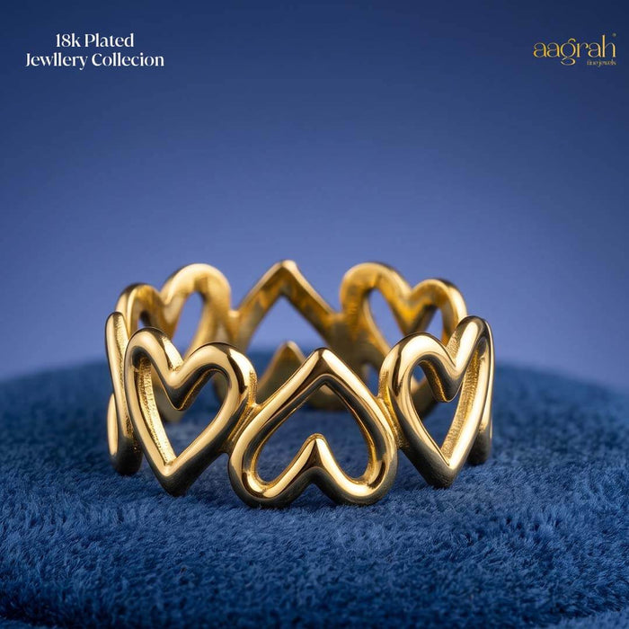 The Endless Love Hearts Adjustable Ring