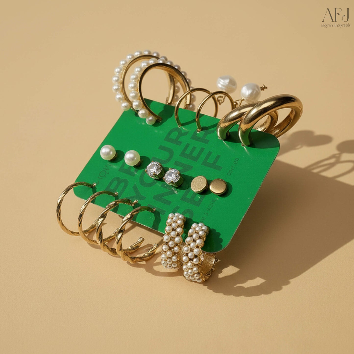 The Pearl Luxe 9-Pair Earring Set