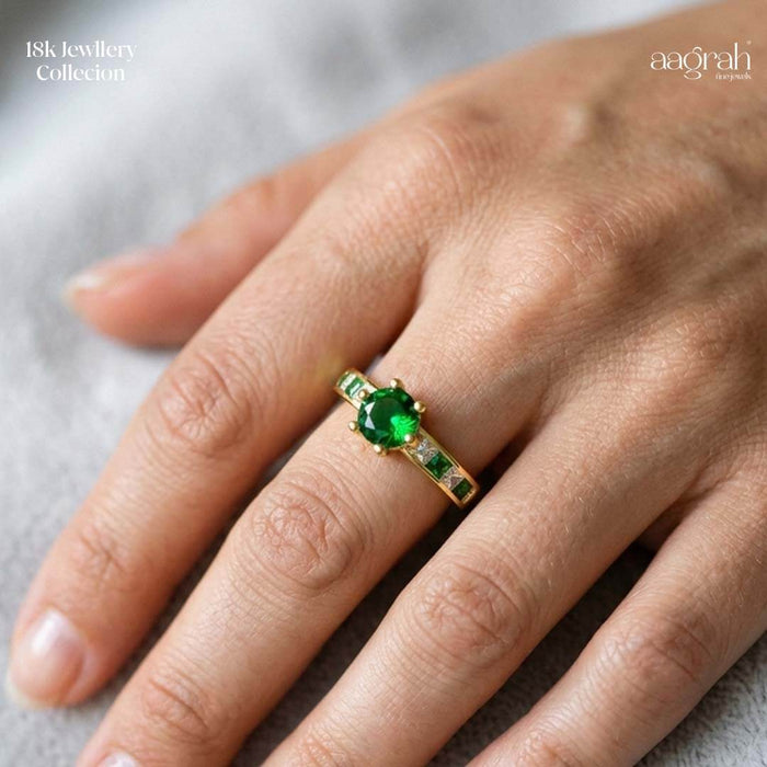 The Emerald Grace Solitaire Ring