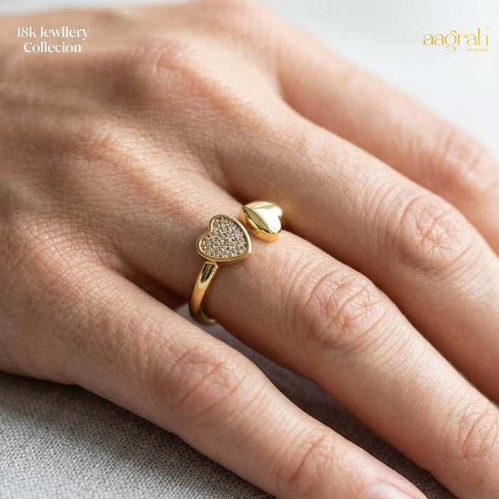 The Lumière Duo Heart Ring