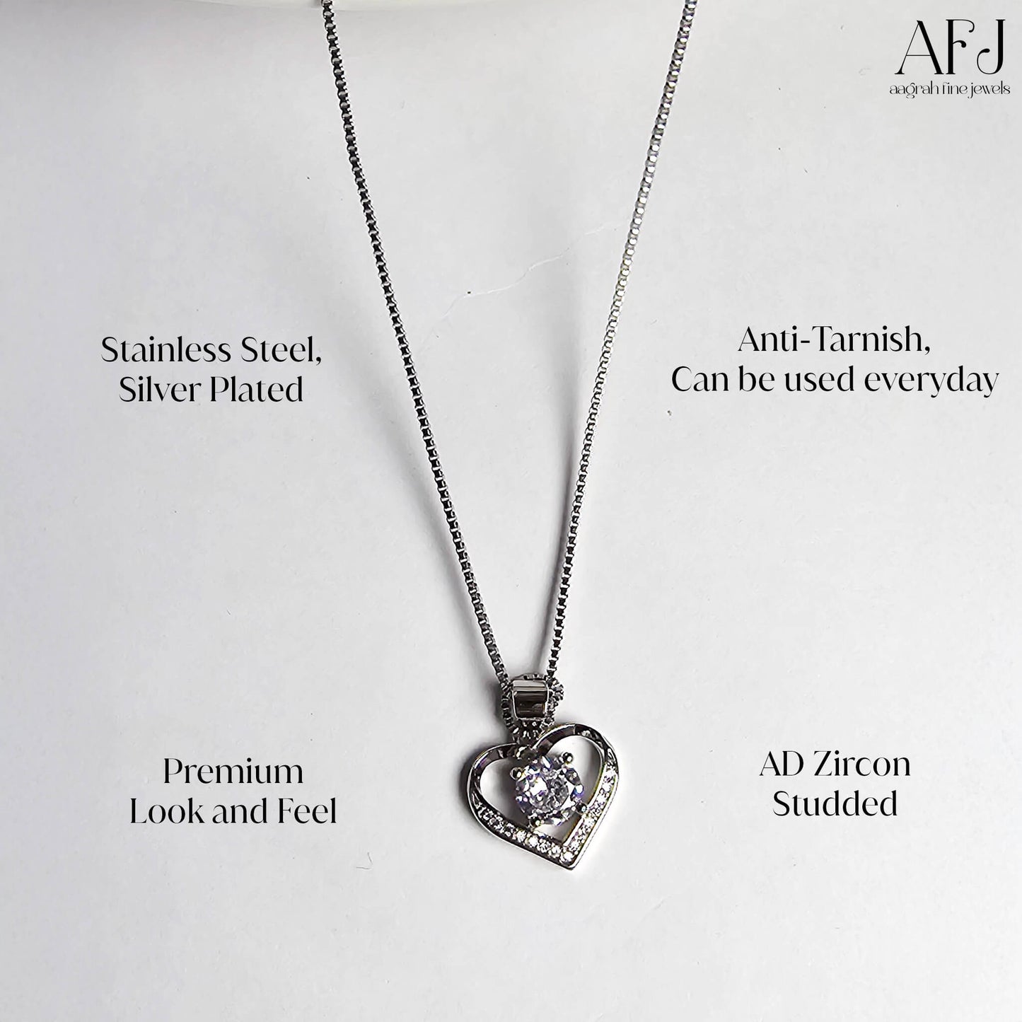 Luna Halo Heart Pendant