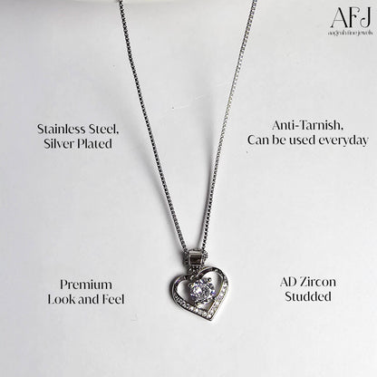 Luna Halo Heart Pendant