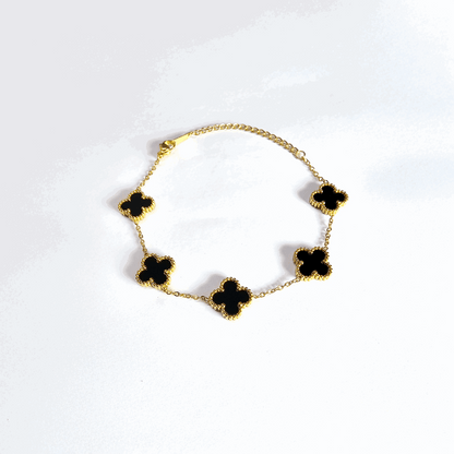 The Elegant Black Clover Jewellery Set - Aagrah Jewels™