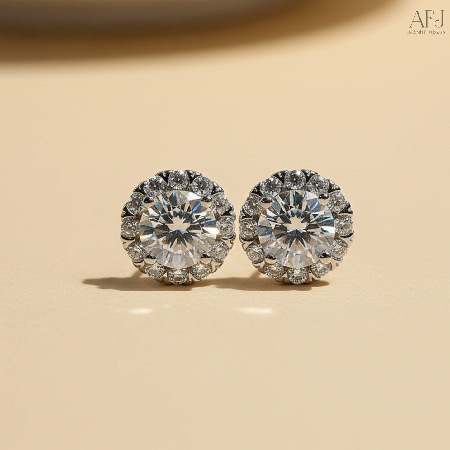 The Classic Round Halo Stud Earrings