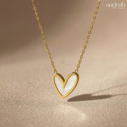 Amora Outline Heart Pendant Necklace