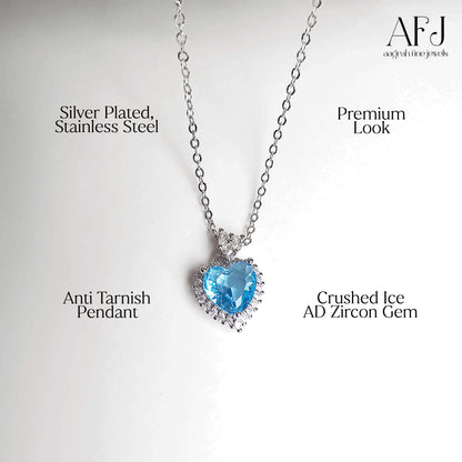 The Enchanted Blue Heart Pendant