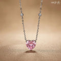 Celeste Blush Pink Heart Pendant Necklace