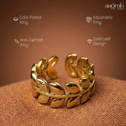 The Aurelia Leaf Adjustable Ring