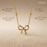 The Elegant Infinity Bow Pendant Necklace