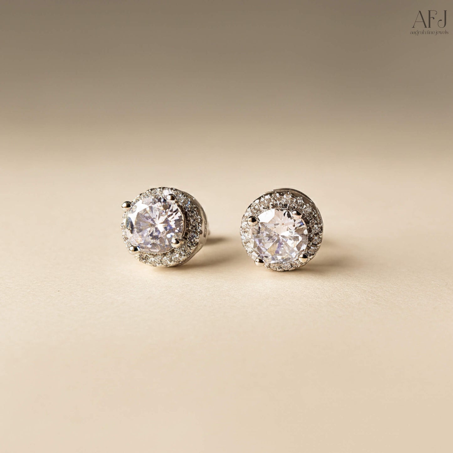 The Classic Round Halo Stud Earrings