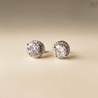 The Classic Round Halo Stud Earrings