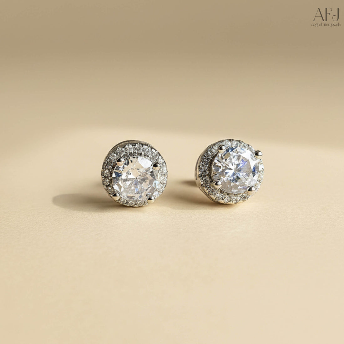 The Classic Round Halo Stud Earrings
