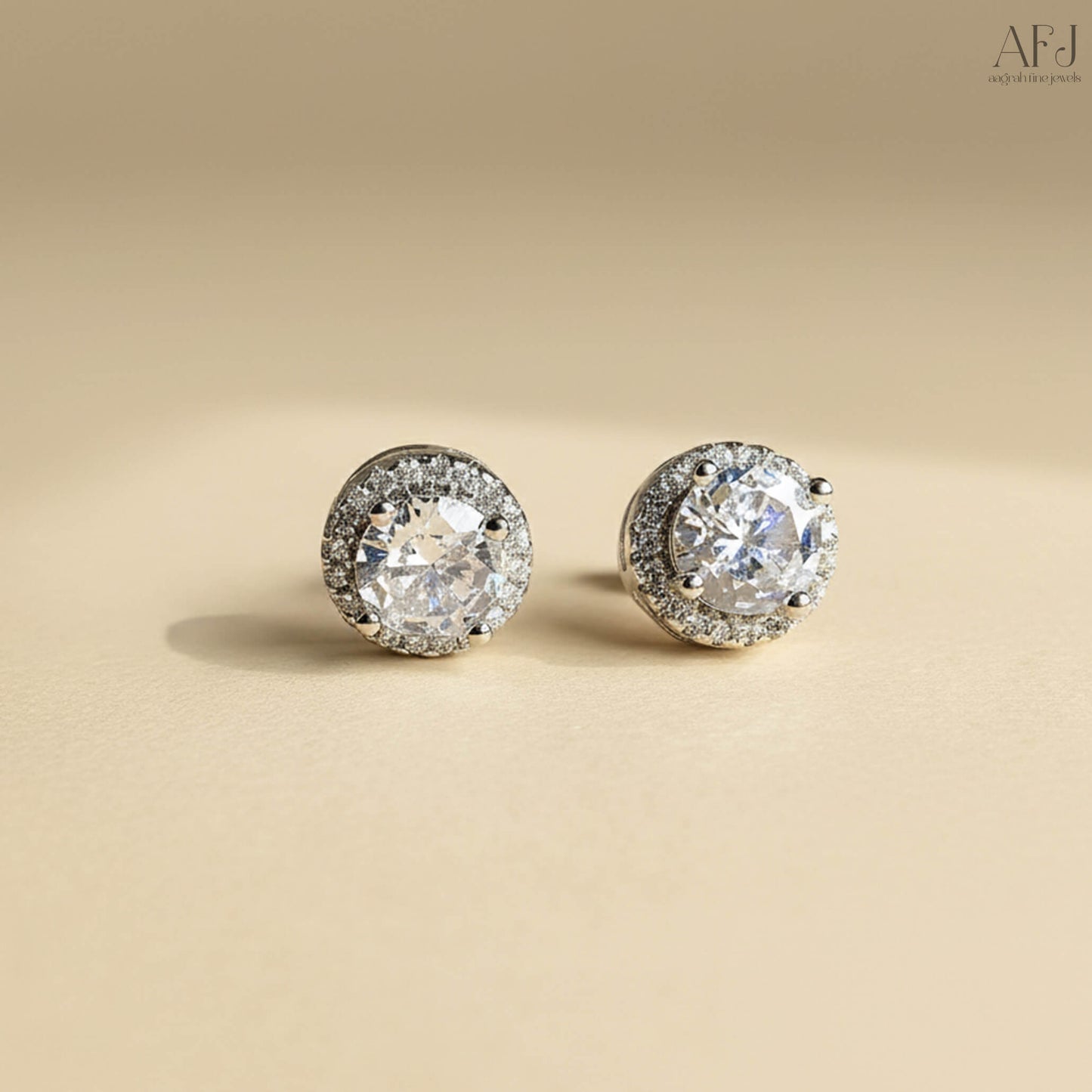 The Classic Round Halo Stud Earrings
