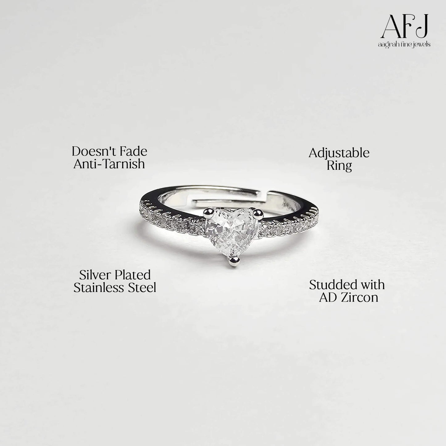 The Eternal Heart Adjustable Ring