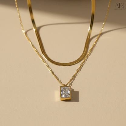 The Luxe White Emerald Layered Necklace