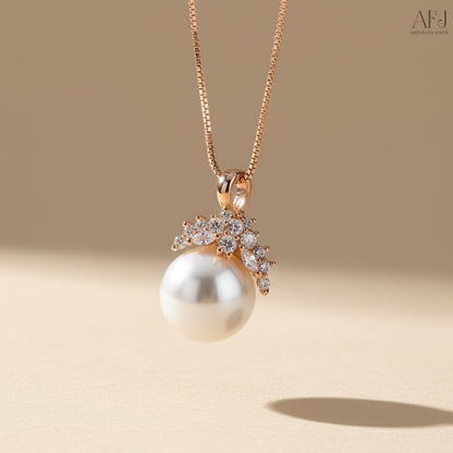 The Royal Pearl Crown Pendant Necklace