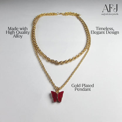The Scarlet Butterfly Pendant