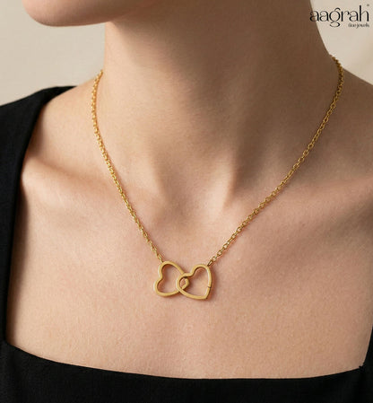 The Eternal Heart Duo Pendant Necklace