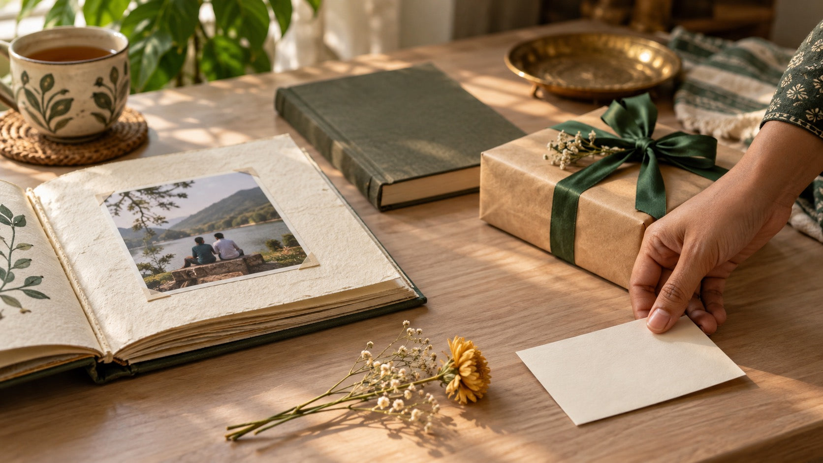 A photo album and a personal note