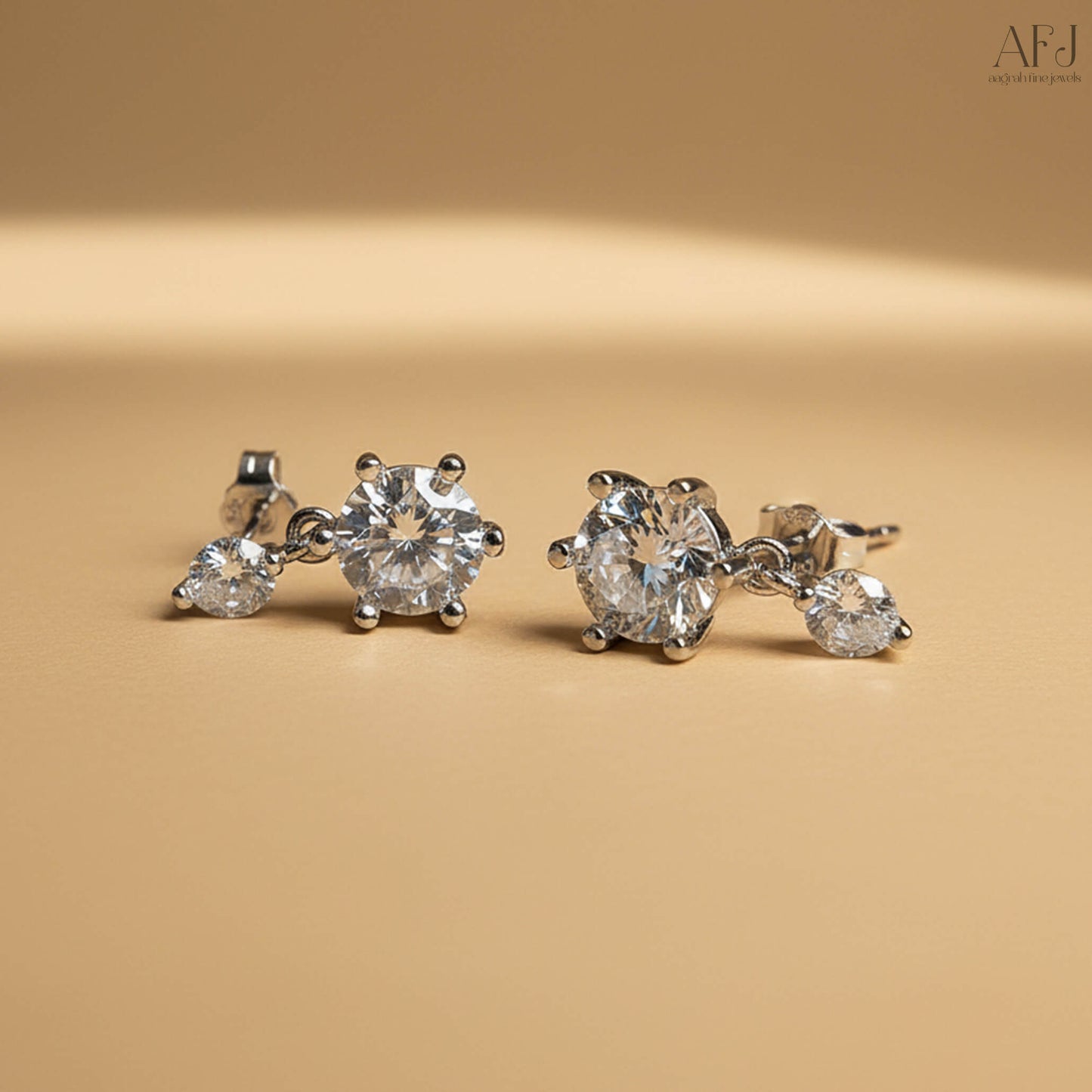 The Hexa Sparkle Drop Earrings