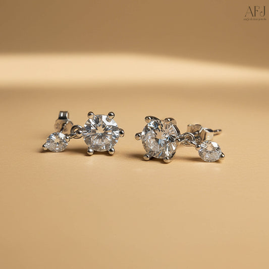 The Hexa Sparkle Drop Earrings