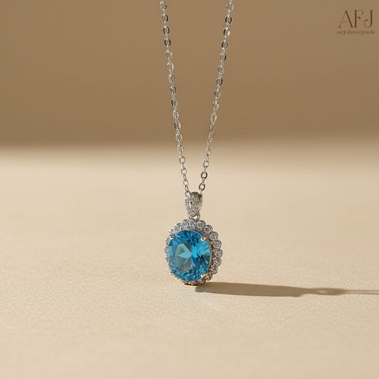 The Azure Glow Round Pendant
