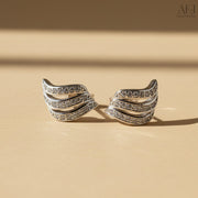 The Silver Wave Korean Stud Earrings
