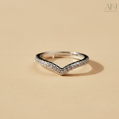 Celeste V-Shaped Korean Ring