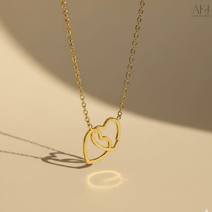 The Eternal Heart Duo Pendant Necklace