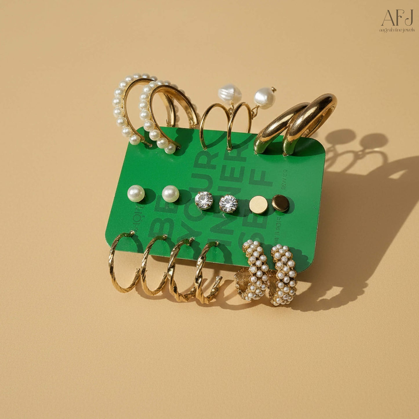 The Pearl Luxe 9-Pair Earring Set