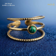 The Emerald Heart Adjustable Ring