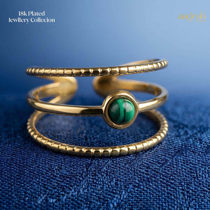 The Emerald Heart Adjustable Ring
