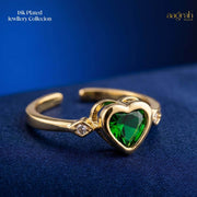 The Emerald Heart Adjustable Ring