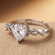 Evermore Heart Silver-Plated Ring
