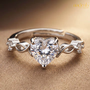 Evermore Heart Silver-Plated Ring