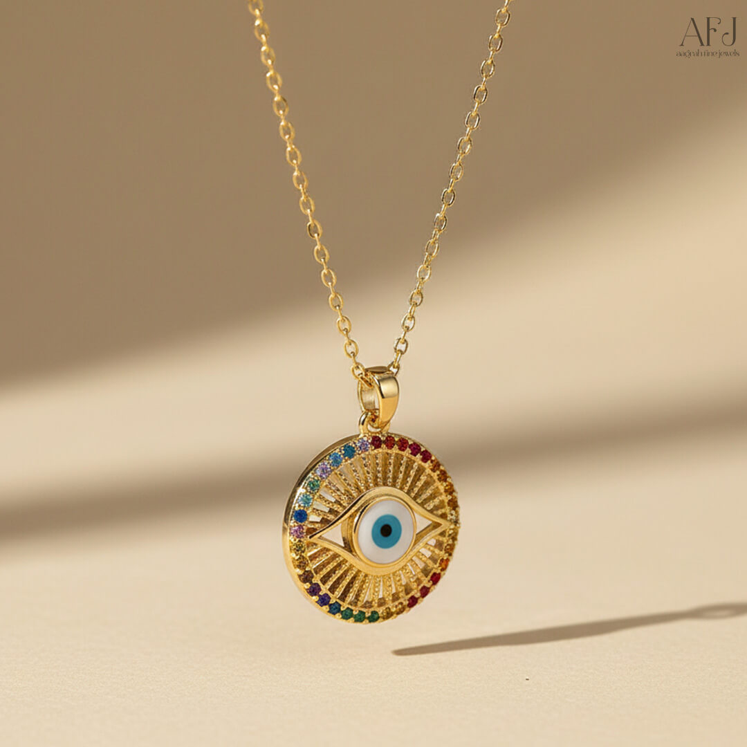 The Aura Evil Eye Pendant Necklace